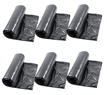 4 Gallon Bathroom Trash Bags,6 Rolls Small Trash Garbage Bags, Disposable Trash Bags for Office, Bathroom Wastebasket Waste Bin (120 Count, 4Gallon Black) - color: 4Gallon Black
