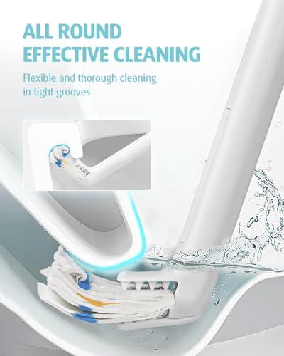 AIR U+ Flushable Toilet Wand Refills, 48 Count Disposable Toilet Brush Refill Pads for Toilet Bowl and Bathroom, Toilet Brush Accessories (Only Refills) - color: 48 Refills