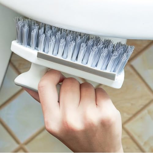 4-in-1 Grout and Scrubber Corner Brush with Scraper Tool, for Cleaning Tile, Grout, Kitchen, Bathroom, Sink, Floor, Shower