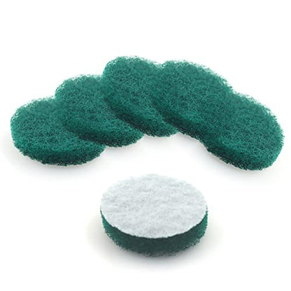 Heavy Duty Scour Pads, Non-Scratch Scrub Sponges, ULIFESTAR 5PCS Dish Scrubber Scouring Pads, Dual-Sided Reusable Household Scrub Pads for Dishes,Dish Cleaning Tool,Kitchen Scrubbers & Metal Grills - size: 98mm/4''Green 180-240grits