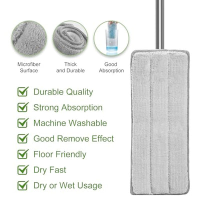 Mop Pads Replacement, 6 Pack mop Head Replacement Washable Microfiber Pads (XF-Padsx6) - size: XF-Padsx6