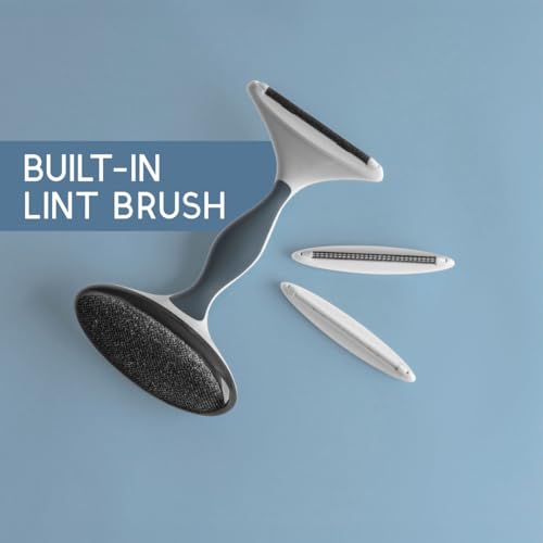 GLEENER Battery-Free 4-in-1 Fabric Shaver & Lint Brush | Ultimate Fuzz Remover | Adjustable Depiller Lint Remover for Clothing & Furniture (Slate Blue) - color: Slate Blue