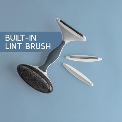 GLEENER Battery-Free 4-in-1 Fabric Shaver & Lint Brush | Ultimate Fuzz Remover | Adjustable Depiller Lint Remover for Clothing & Furniture (Slate Blue) - color: Slate Blue