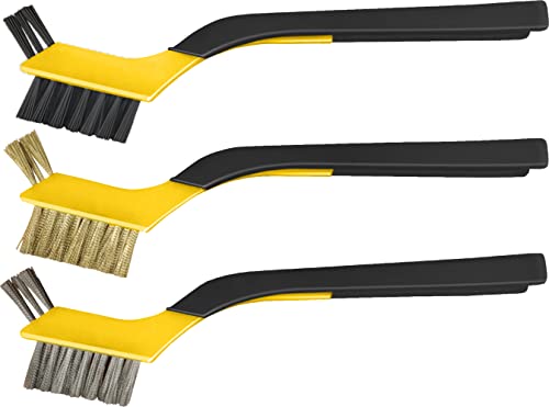 ALLWAY AMB 3-Piece Soft-Grip Mini Stripper Brush Set - style: Mini Stripper Brush Set