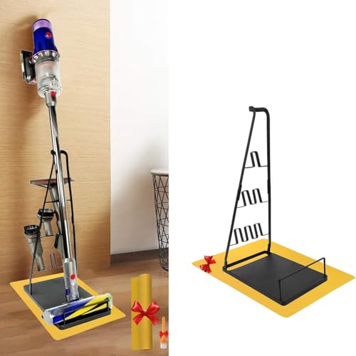 Universal Vacuum Stand,Storage-Stand-Docking-Station-Holder,Stable Metal Storage Bracket Stand Holder,Compatible with Dyson,Hoover, Eureka, Rainbow,Shop VAC and Most Stick Vacuum(Black) - color: Black