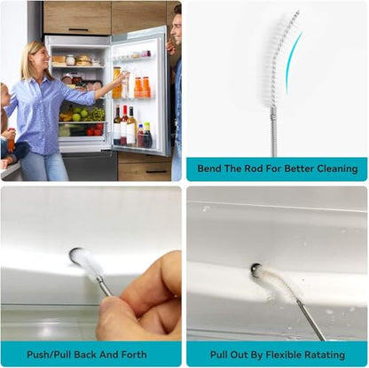 Extra Long Pipe Cleaners, 2 Pack 118 Inch Water Pipe Cleaner & Flexible Tube Brush, Metal Pipe Cleaner Brush for Sunroof, Fridge, Sink Drain & Hose - color: 118 Inch