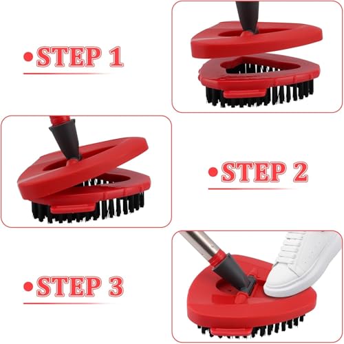 Scrub Brush, 2 Pcs Spin Mop Scrub Brush Head Compatible for O Cedar EasyWring 1-Tank System, Hard Bristle Cleaning Brush for Bathroom, Kitchen, Tub and Tile (2pack Brush) - size: 2pack brush