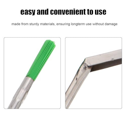 Amosfun Elevator Sill Cleaner Tool with Long Handle Gap Scraper and Brush for Efficient Elevator Track Cleaning in Commercial and Residential Buildings - size: 22.50X0.80X0.80CM