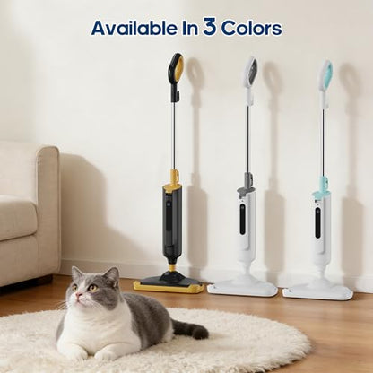 Steam Mop for Floor Cleaning with 2 Washable Pad, 30s Quick-Heating, Lightweight Floor Steamer Cleaner Mop for Hardwood, Tile, Laminate Floors，Carpet