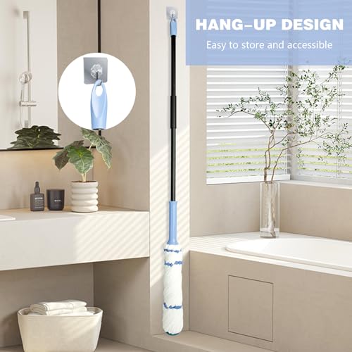 Self-Wringing Twist Mop for Floor Cleaning, 57” Long Handle Heavy Duty Microfiber Mop for Wet Mopping on Tile, Hardwood, Kitchen, Bathroom, Patio, Garage, Commercial Household Clean (Blue) - size: Blue-Complete Mop