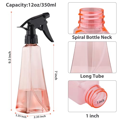 Spray Bottles (2-Pack, 12 Oz.) Mist/Stream, Plastic Water Spray Bottle for Hair, Plants, Cleaning, Cooking, BBQ, Pet - Empty Spray Bottles - Leak Proof - BPA-Free - Multicolor - color: Blue + Green