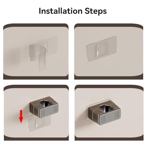 4 Pack Heavy Duty Mop Holder Wall Mount, Strong Adhesive Hanger for Broom Closet Organizer, Space Saving Utility Hooks for Bathroom Kitchen Garage Storage - style: 4PCS