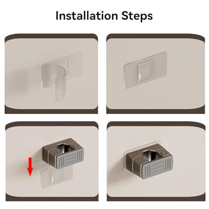 4 Pack Heavy Duty Mop Holder Wall Mount, Strong Adhesive Hanger for Broom Closet Organizer, Space Saving Utility Hooks for Bathroom Kitchen Garage Storage - style: 4PCS
