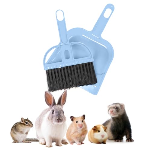Mini Broom and Dustpan Set - Compact Cleaning Kit for Home, Car, Camping, Small Spaces, Pet Cleanup, and Travel - Durable Small Broom and Dustpan Set Mini - Sky Blue Broom - color: Sky Blue