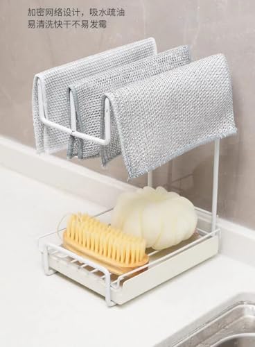 600pieces of Multifunctional Scratch-Free Wire Rags, Reusable, Wire dishcloths for scrubbing and Cleaning of Dishes, Sinks, stoves