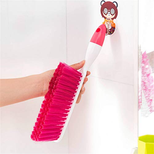 Counter Duster Bed Sheets Debris Cleanin Hand Broom Cleaning Brushes Soft Bristles Dusting Brush for Cleaning Car/Bed/Couch/Draft/Garden/Furniture/Clothes,3PCS - color: Red and Green Orchid