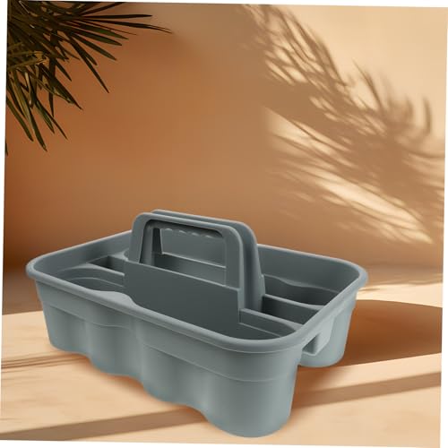GLEAVI Large Capacity Storage Basket Handheld Cleaning Tote Sturdy Plastic Dividers for Dorm Car Office
