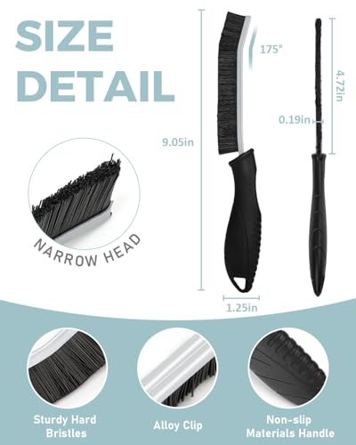 SXhyf Cleaning Brush - Hard Bristle Crevice Cleaning Brush, Multifunctional Gap Scrub Brush, Kitchen Essentials, Bathroom Cleaner Tools for Household Use, Home, Window, Toilet, Stove - color: Green Bristle Green Handle