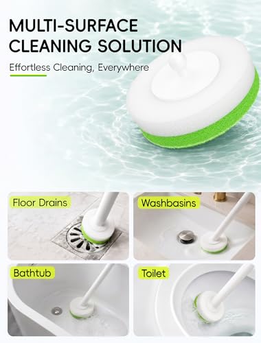 Disposable Toilet Bowl Cleaner Wand System with Green Refill Heads, Wall Mount Toilet Brush and Holder Set for Bathroom Cleaning (2 Toilet Brush + 60 Refills)