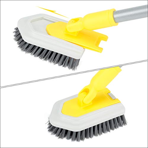 Cleaning Brush Head Tub and Tile Scrubber Stiff Bristles Brush Replacement Refill for Bathroom Bathtub Shower Cleaning Fit Lalafancy Scrub Brush - color: Gray, size: Stiff Bristles Brush