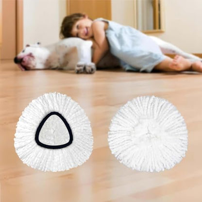6-Pack Spin Mop Heads Replacements Compatible with O-Ceda EasyWrin 1-Tank System, Microfiber Refills, Deep Cleaning Mop Replace Head, Machine Washable Easy-to-Replace, White - color: 6pcs Easywring Refills White