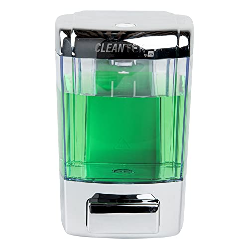 Clean Tek Professional 23.7 Ounce Manual Soap Dispenser, 1 Wall-Mountable Soap Dispenser - With Security Key, Clear Plastic Refillable Soap Dispenser, Push Mechanism, Transparent Tank - Restaurantware - color: Clear