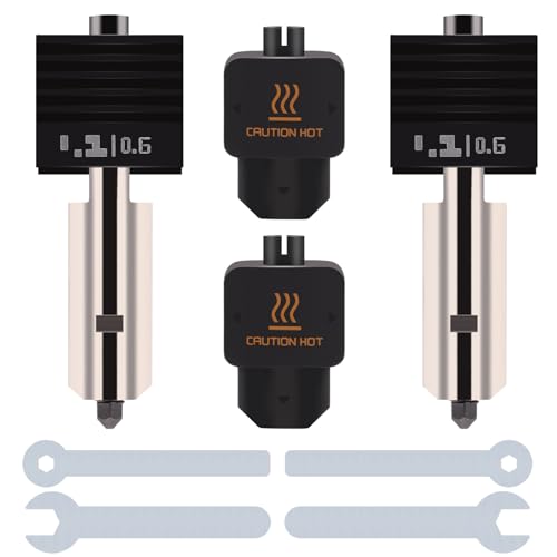 2Pcs H2D Hotend 0.6mm Hardened Steel Nozzle, Full Print Head Replacement Compatible with Bambu Lab H2D H2S A1 A1 Mini, - style: H2D/H2S Hotend 0.6mm