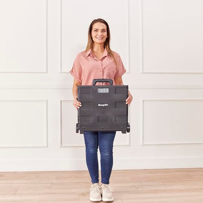 ECR4Kids Universal Rolling Cart with Canvas Organizer Bag, Mobile Storage, Blue/Grey - color: Blue