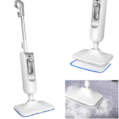Steam Mops for Floor Cleaning, Handheld Steam Cleaner with 400ml Water Tank & 15.8ft Power Cord for Furniture Couch, Hardwood Laminate Tile Floor Steamer with 2 Reusable Pads