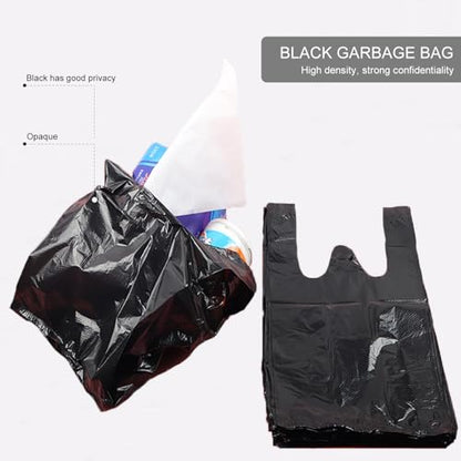 0.5 Gal Trash Bags,Mini Strong Garbage Bags for Mini Desktop Trash Can,300 Counts,with Handle,Black
