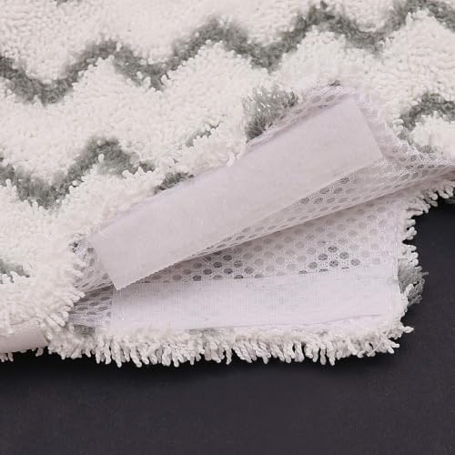 3 Pack Steam Mop Replacement Pads, Microfiber Steam Mop Pads with Scrub Strips, Compatible with Shark Steam Pocket Mop S3500 Series (S3501, S3601, S3901), Washable Pads for Sealed Hard Floors - color: White Scrub Stripe 3 Pack