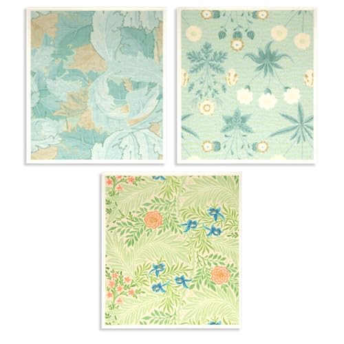 6 - Pack Swedish Kitchen Dish Cloths - Reusable Paper Towels for Counters & Dishes - Eco Friendly Cellulose Sponge Cloth (Flower Pattern) - color: D-flower Pattern