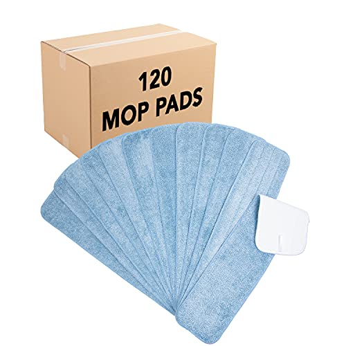 Arkwright Spray Mop Replacement Pads - (Case of 120) Bulk Microfiber Flat Dry and Wet Refill Mop Pads Floor Cleaning, Compatible with Bona and Rubbermaid, Fits All Mop Heads, 24 in, Blue - color: Blue, size: 24 Inch (Case of 120)
