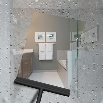 All-Purpose Stainless Steel Shower Squeegee for Bathroom, Kitchen, Shower, Floor Cleaning with Adhesive Hook Sturdy Handle, Professional Cleaners, Window Cleaning for Window Squeegee (White) - color: White