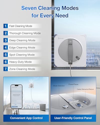 ECOVACS WINBOT W2S Omni Window Cleaning Robot, with 6-in-1 Multifunction Station, TruEdge Edge-to-Edge Precision, Triple Wide-Angle Spray Nozzles, 12-Level Safety System, Dual Power Modes - size: W2S OMNI