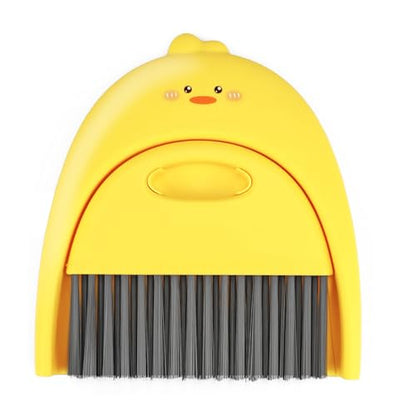 Small Broom and Dustpan Set,1pc Dust Pan and Brush Set,SUP Cute Little Yellow Duck Hand Mini Broom and Dustpan Set,Small dust pan Mini for Tabletop Debris,Keyboards&Clean Pet Cages (Duck) - style: Duck