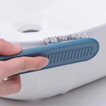 Cleaning Brush Soft Bristle Brush Laundry Scrub Brush Clothes Underwear Shoes Scrubbing Brush, Easy to Grip Household Cleaning Brushes Tool for Countertops Bathtubs (White) - color: White