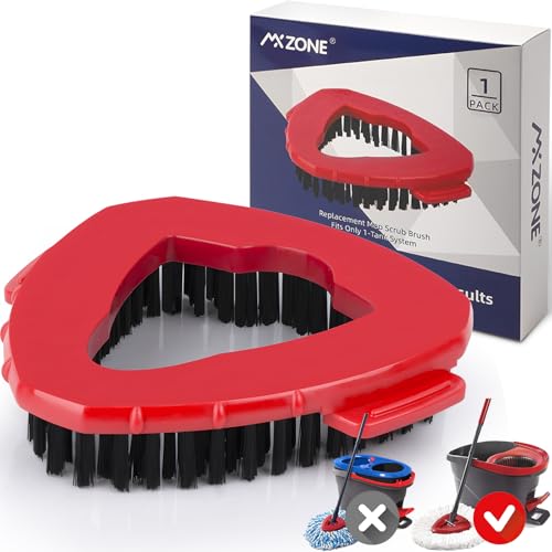 Scrubber Mop Head Replacement Compatible with O Cedar EasyWring 1 Tank System, Spin Mop Scrub Brush Head, Hard Bristle Cleaning Brush Attachment for Kitchen Tile Floor, Not Fit RinseClean - size: 1pcs 1-Tank Scrub Brush