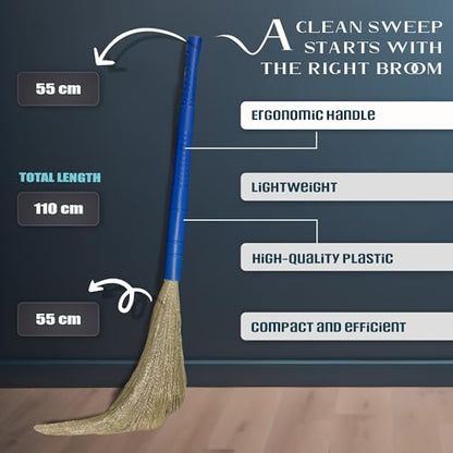 Cosynee Galla No Dust Broom for Floor Cleaning, Broom Stick for Home Floor Cleaning, Jhadu for Home Cleaning, Made of Washable Fibers (Pack of 2) - size: Set of 1 (Pack of 2)