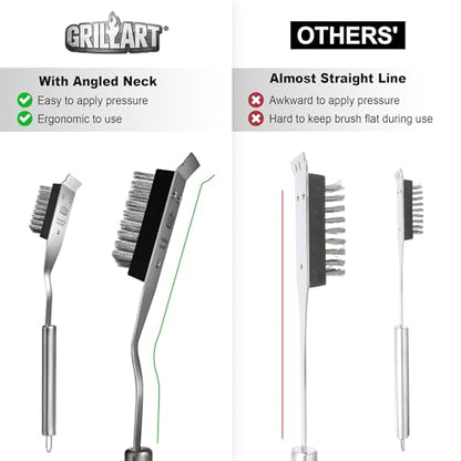 GRILLART Grill Brush and Scraper Replacement Head - 2PCS - color: Replacement Heads