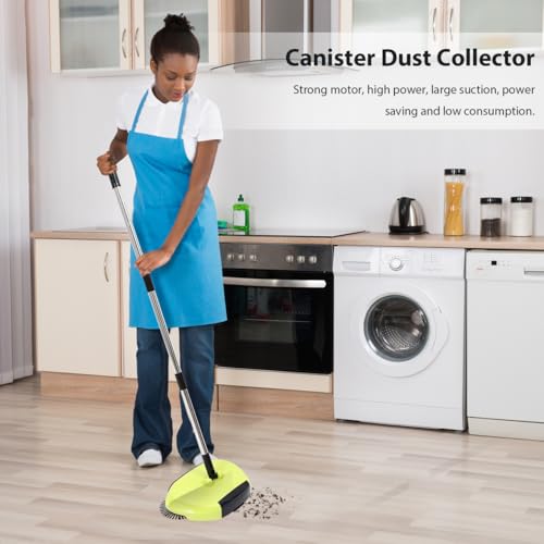 Manual Carpet Sweeper Mini Hand Push Sweeper 3 in 1 Household Cleaning Lazy Dustpan Trash 0¡ã Rotating Floor Cleaning Mop (Random Color)