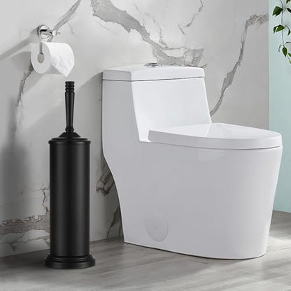 Black Toilet Brush and Holder Set, Stainless Steel Toilet Brush for Bathroom,Heavy Duty Black Toilet Bowl Brush and Holder,Deep Cleaning Modern Toilet Cleaner Brush -Space Saving, Covered Brush - color: Black