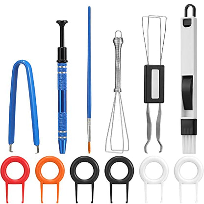 Frienda 12 Pack Keyboard Lube Switch Puller Kits Key Cap Remover Tools Mechanical Switch Opener for Mechanical Keyboard Removing Fixing Cleaning