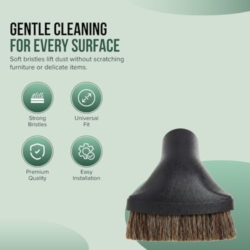 Selgo Universal Vacuum Cleaner Dusting Brush with Horse Hair Bristles, Fits All Cen-Tec Models, Black (Cen-Tec Dust Brush), Pack of 10 - size: Cen-Tec Dust Brush