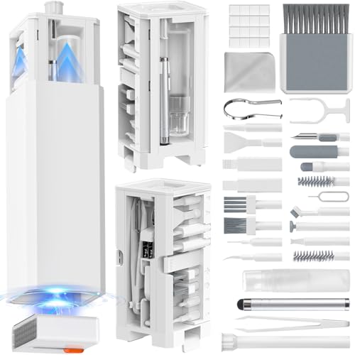 34-in-1 Phone Cleaning Kit, sunoyar Electronics Cleaning Kit for iPhone Charging Port Keyboard Cell Phone Airpods USB C Earbud Laptop Etc Multi-Functional with Portable Storage Case White - color: White