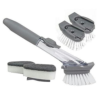 Magik 1~2Pc Kitchen Automatic Liquid Soap Dispensing Dish Brush Washing Bowl Sponge (1 Pack)