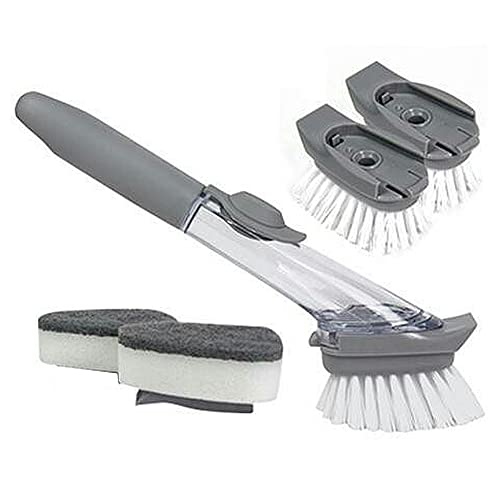 Magik 1~2Pc Kitchen Automatic Liquid Soap Dispensing Dish Brush Washing Bowl Sponge (1 Pack)