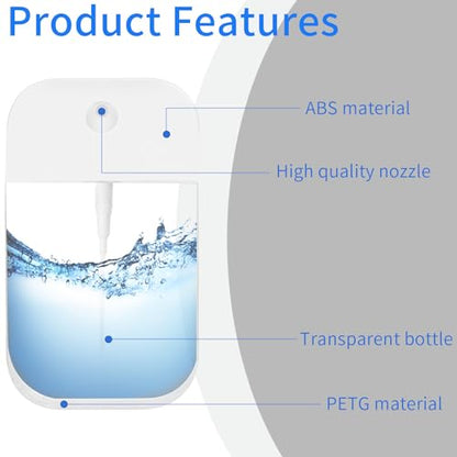 4 PCS Clear Spray Bottles, Portable Card Spray Bottles, 50 ML Refillable Plastic Perfume Atomizer Vials, Suitable Perfume, moisturizing water, hand sanitizer - color: 50ML 4 Pcs