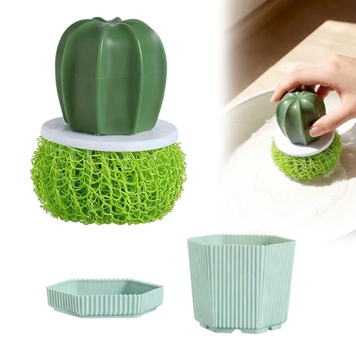 Comfort Grip Soap Dispensing Kitchen Scrub,Soap Dispensing Dish Brush,Replaceable Cleaning Brush,Dispenser has Non Slip Handle for Cleaning Dishes, Pots, Pans,Sinks (D) - color: D
