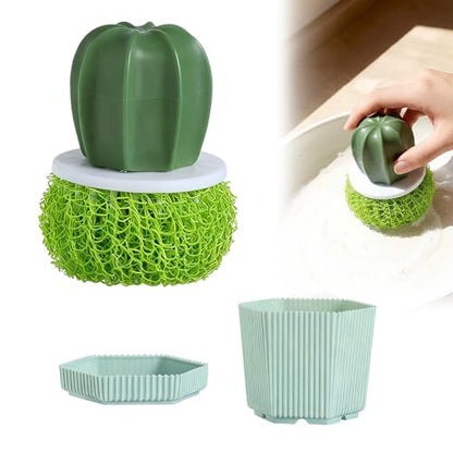 Comfort Grip Soap Dispensing Kitchen Scrub,Soap Dispensing Dish Brush,Replaceable Cleaning Brush,Dispenser has Non Slip Handle for Cleaning Dishes, Pots, Pans,Sinks (D) - color: D